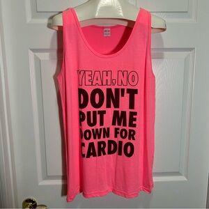 American Apparel Bright Pink Graphic Tank Top